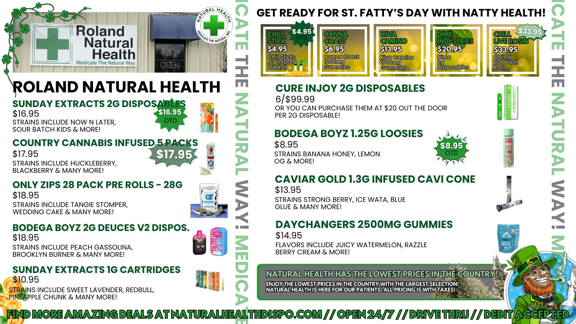 Roland Natural Health (Drive Thru 24/7) NATURAL HEALTH NEW EVERYDAY PRICES!!🔥