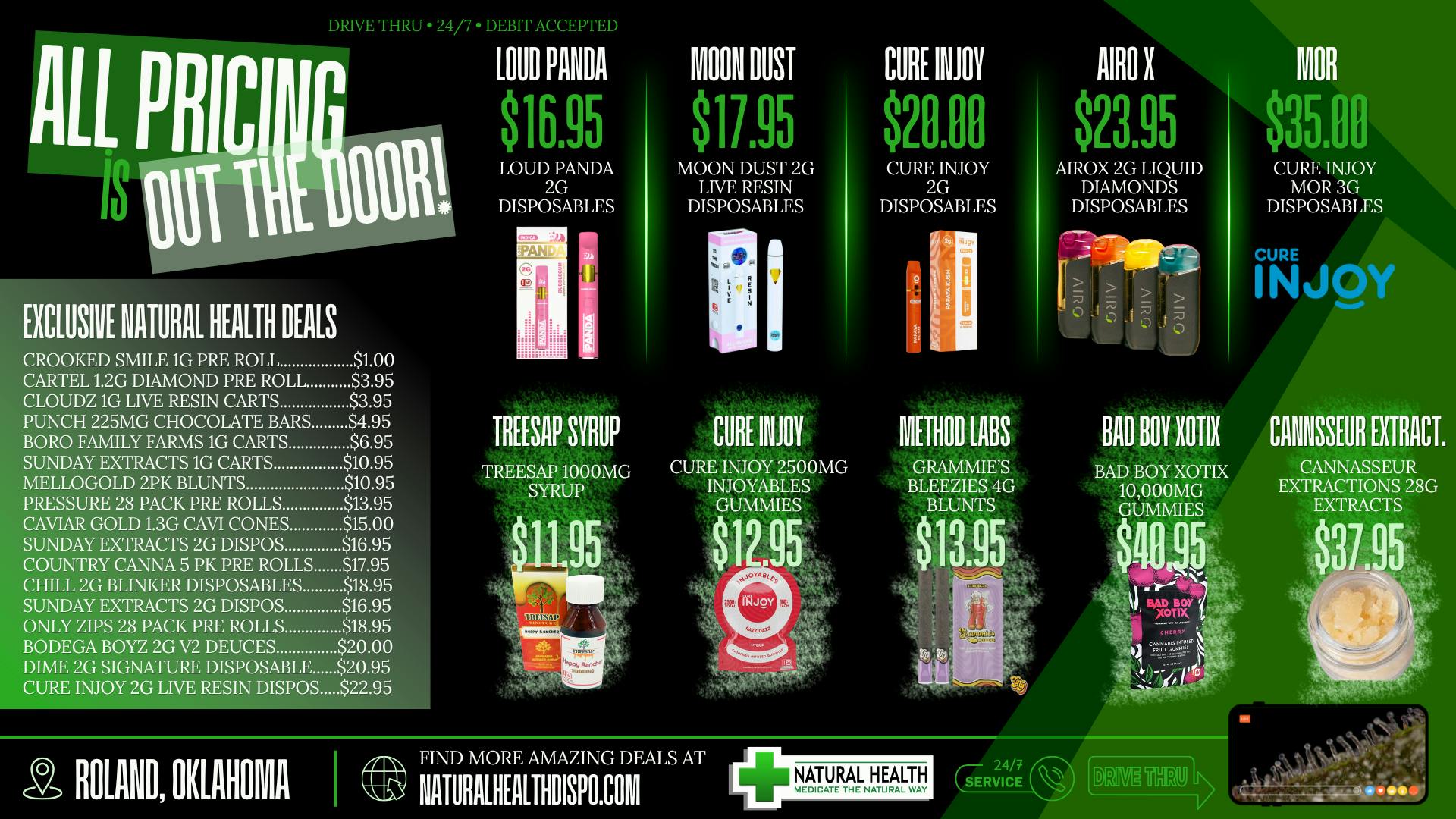 Roland Natural Health (Drive Thru 24/7) NATURAL HEALTH NEW EVERYDAY PRICES!!🔥