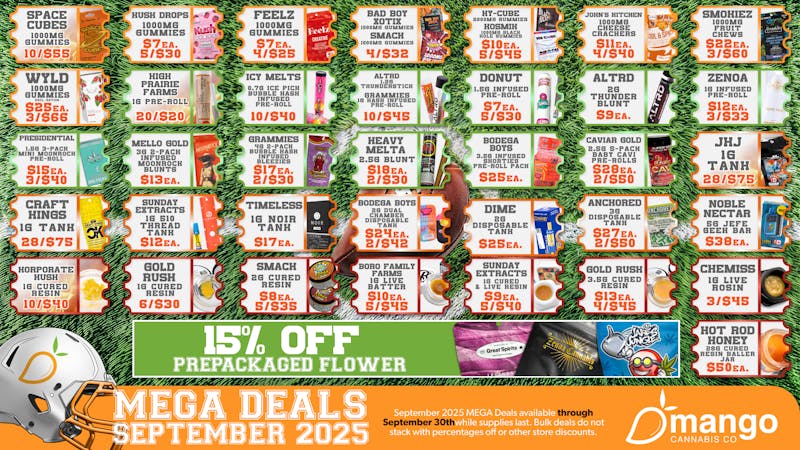 Mango Cannabis - OKC May Ave. 🥭 Mango's September MEGA Deals 🏈