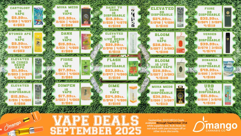 Mango Cannabis - Sunland Park: NOW OPEN! 6/$53 1g Vapes! 🥭 NM Deals