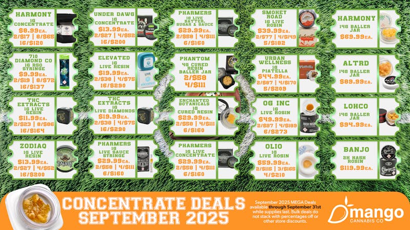 Mango Cannabis -Sunland Park COMING SOON! 8/$65 1g Concentrate! 🥭 NM Deals
