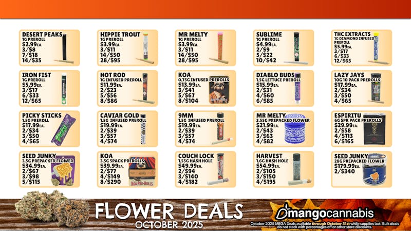 Mango Cannabis - Sunland Park: NOW OPEN! 14/$35 1g Pre-Rolls! 🥭 NM Deals