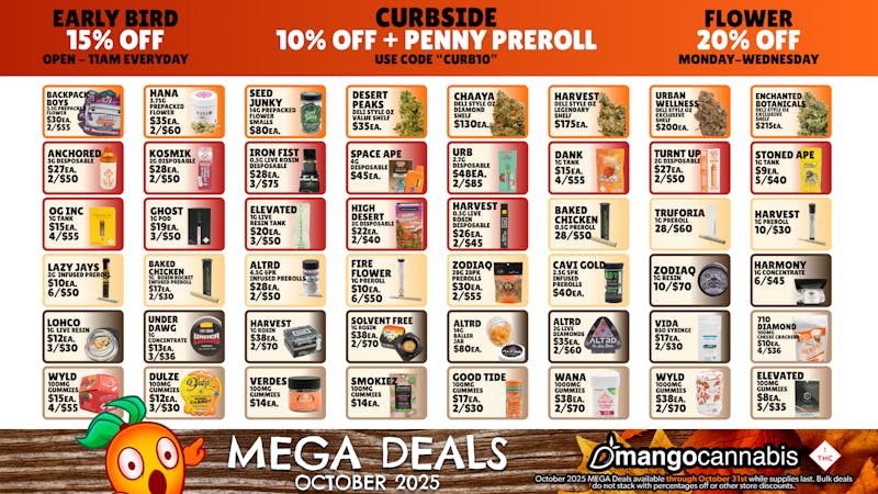 Mango Cannabis - Sunland Park: NOW OPEN! 🎃 October Deals! 🍁