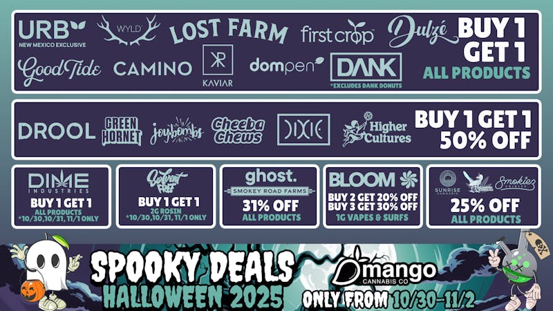 Mango Cannabis - Sunland Park Mangos Spooky Deals 🎃