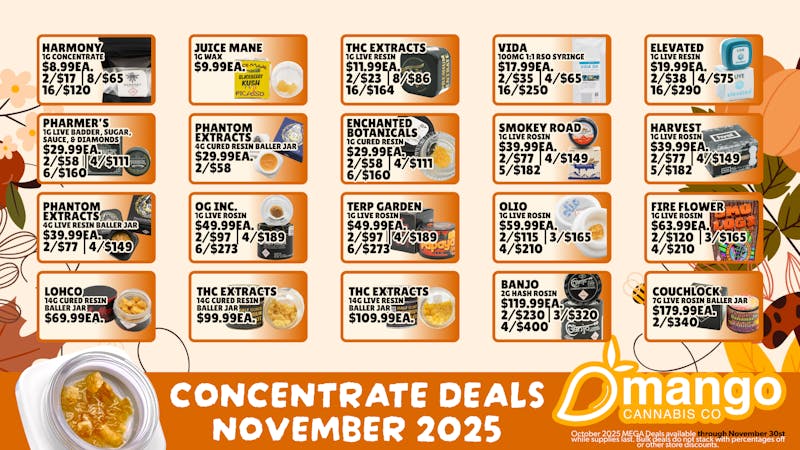 Mango Cannabis - Sunland Park 16g for $120 Select Concentrates!