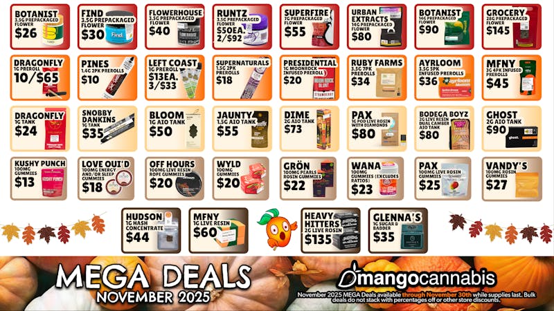 Mango Cannabis - Rochester Delivery Mango's Best Prices November MEGA Deals 🍁