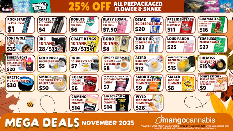 Mango Cannabis - OKC NW Expy Mango's Best Prices November MEGA Deals 🍁