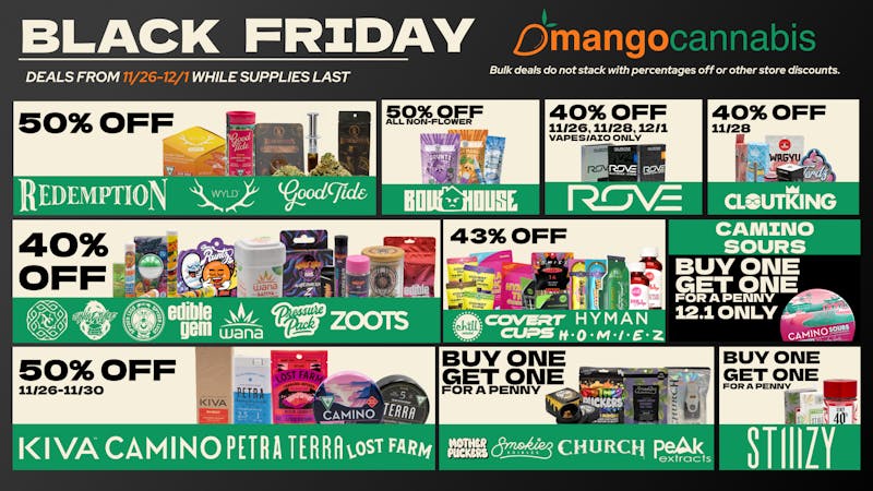 Mango Cannabis - Lansing Mango's Black Friday Week Specials 🍁