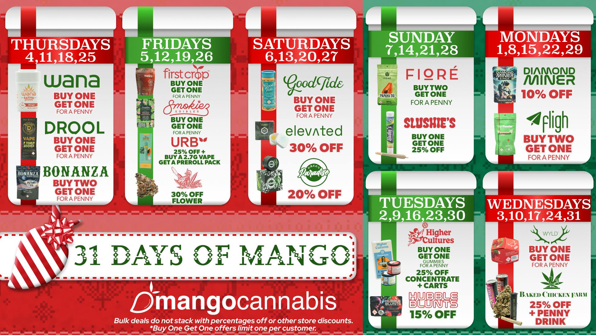 Mango Cannabis - Sunland Park 31 Day's of Mango Specials ⛄