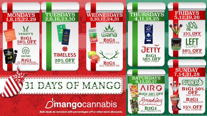 Mango Cannabis - Rochester Delivery 31 Days of Mango!