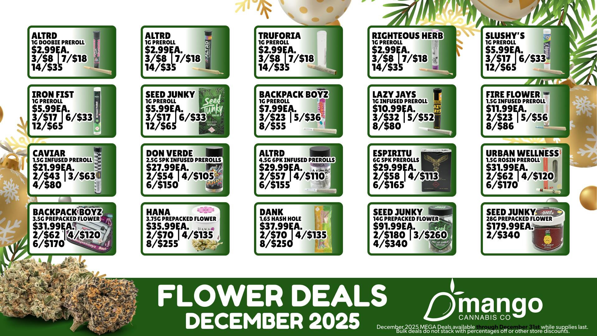 Mango Cannabis - Sunland Park 14 Prerolls for $35!