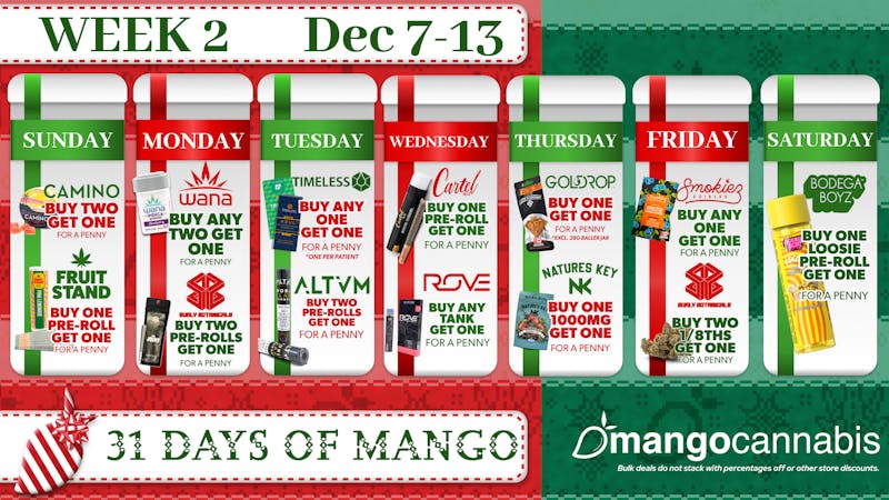 Mango Cannabis - Tulsa Harvard Ave 31 Days of Mango: Great Deals Every Day