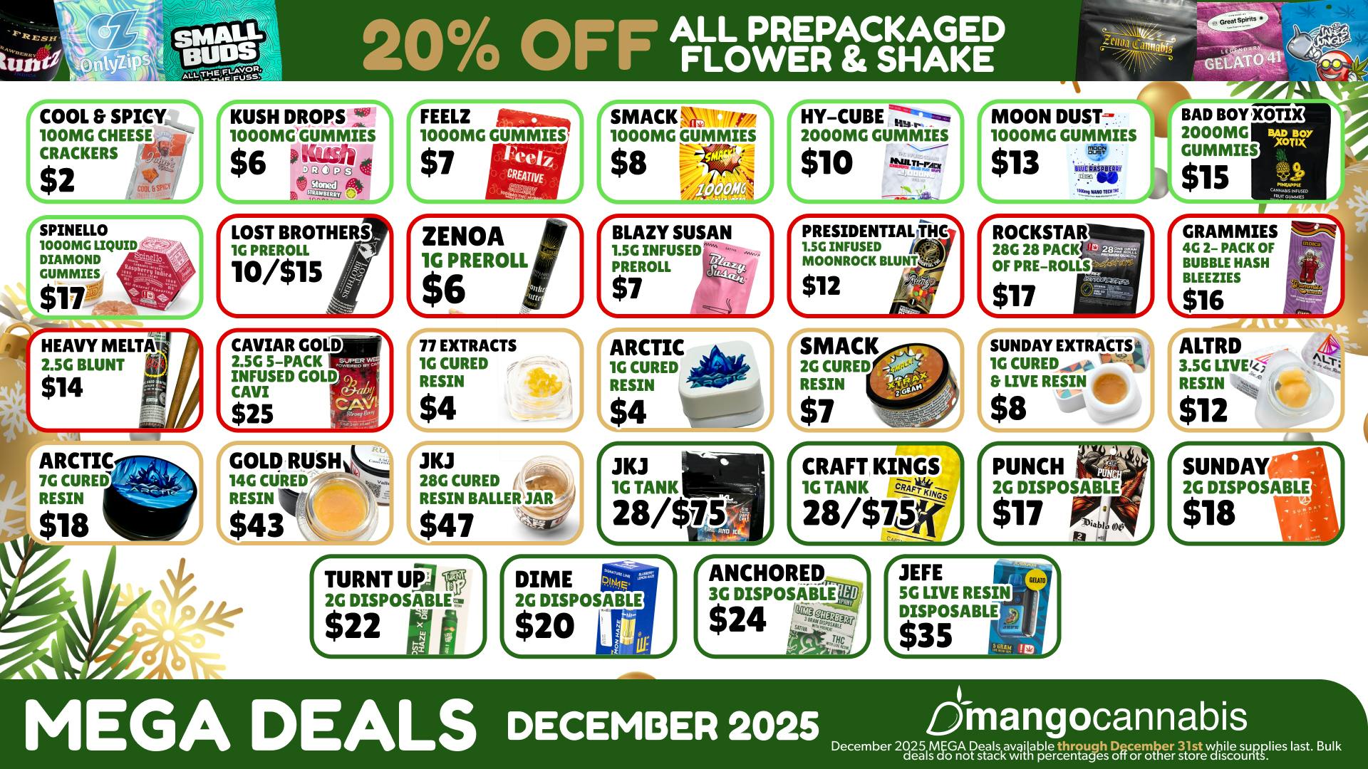 Mango Cannabis - OKC NW Expy Mango's Best December Deals