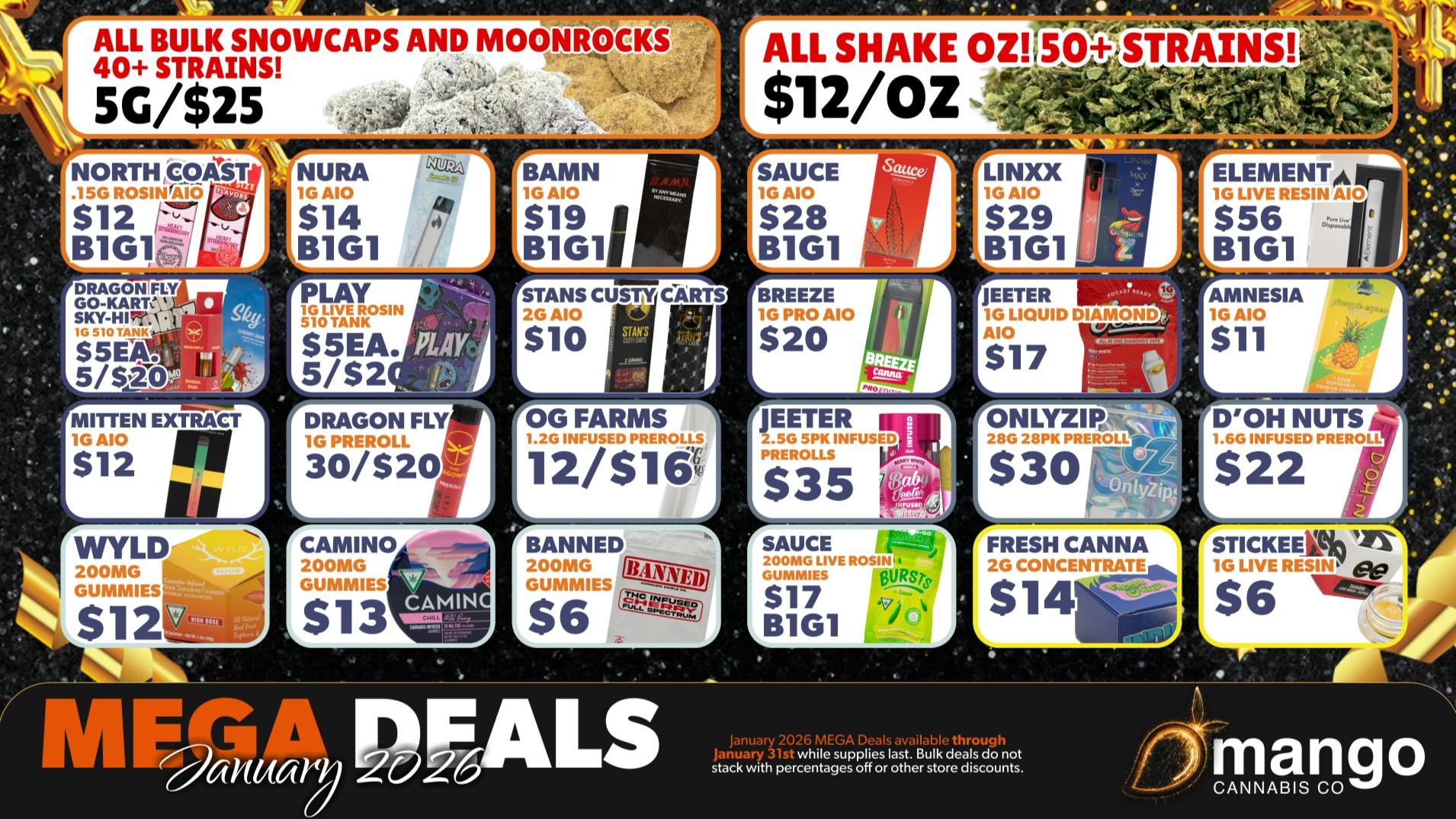 Mango Cannabis - Lansing Mango's Best January Deals