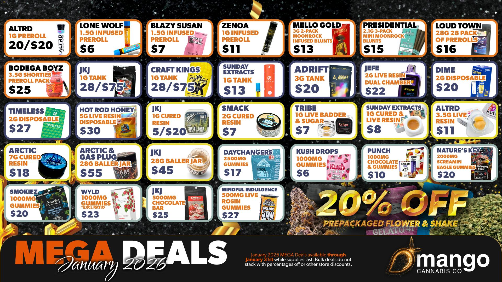 Mango Cannabis - Lawton Mango's Best January Deals