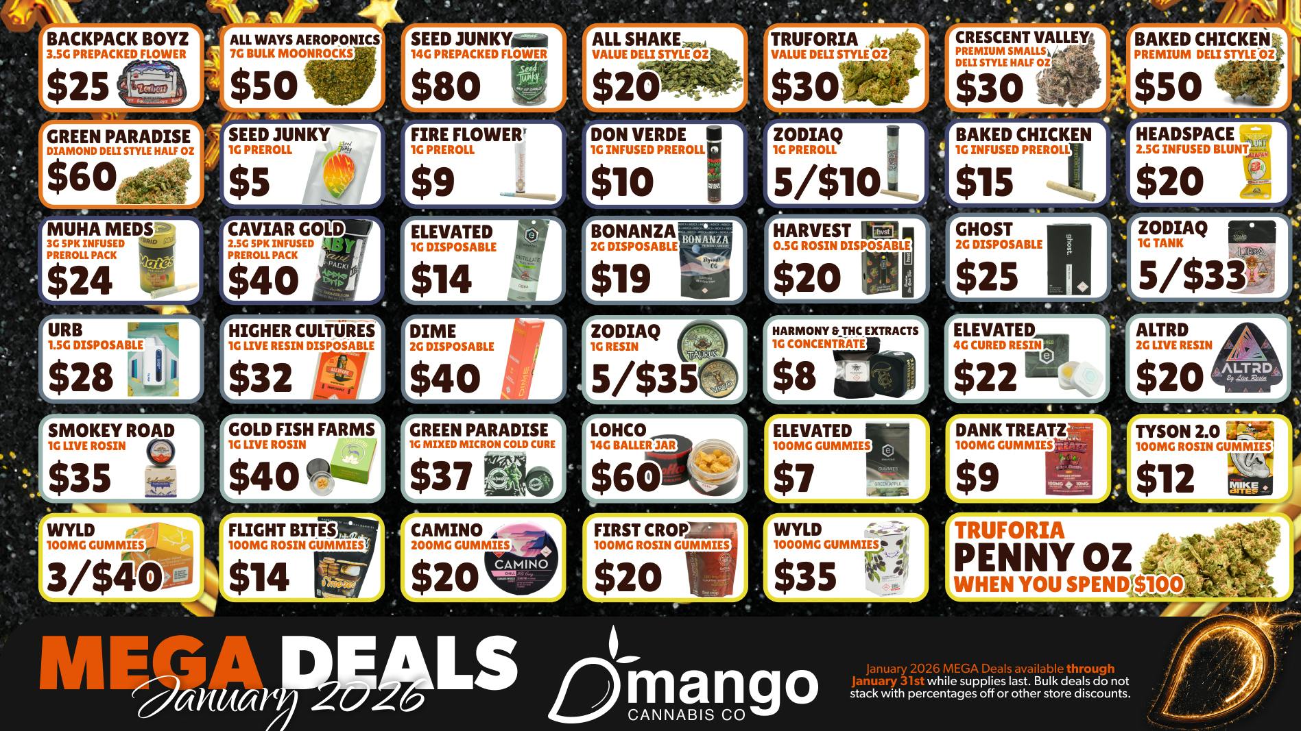 Mango Cannabis - Sunland Park Mango's Best January Deals