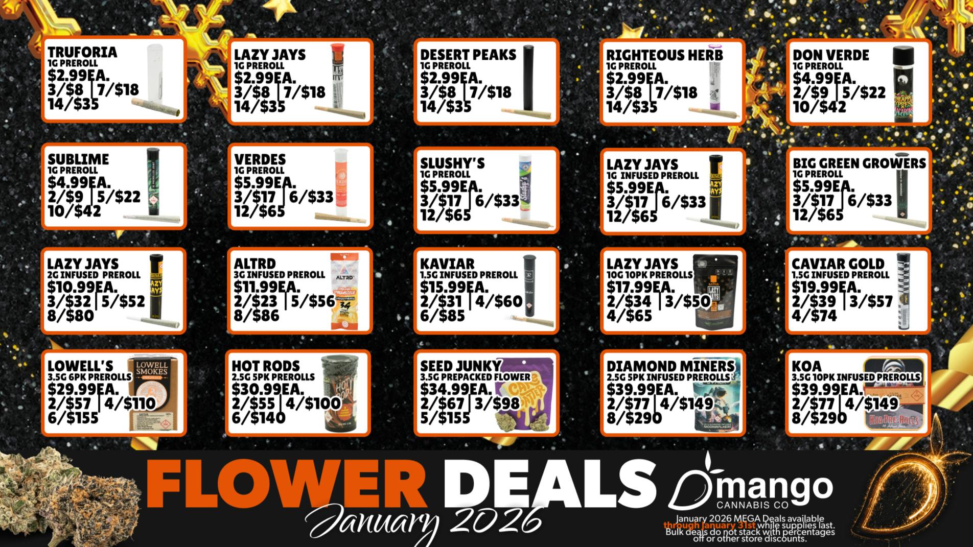 Mango Cannabis - Sunland Park 14 Prerolls for $35!