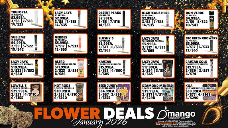 Mango Cannabis - Sunland Park 14 Prerolls for $35!