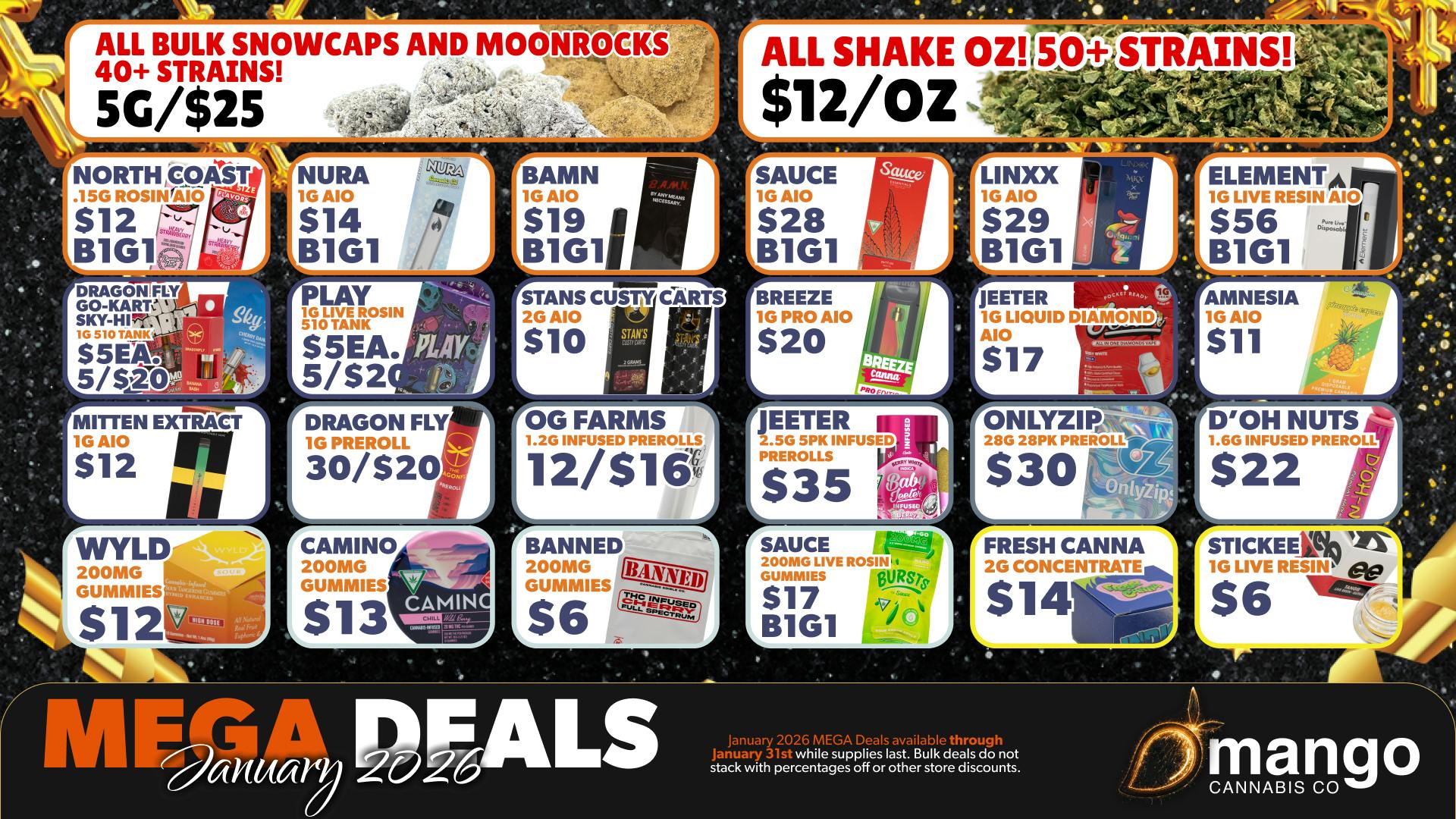 Mango Cannabis - Lansing Mango's Best January Deals!