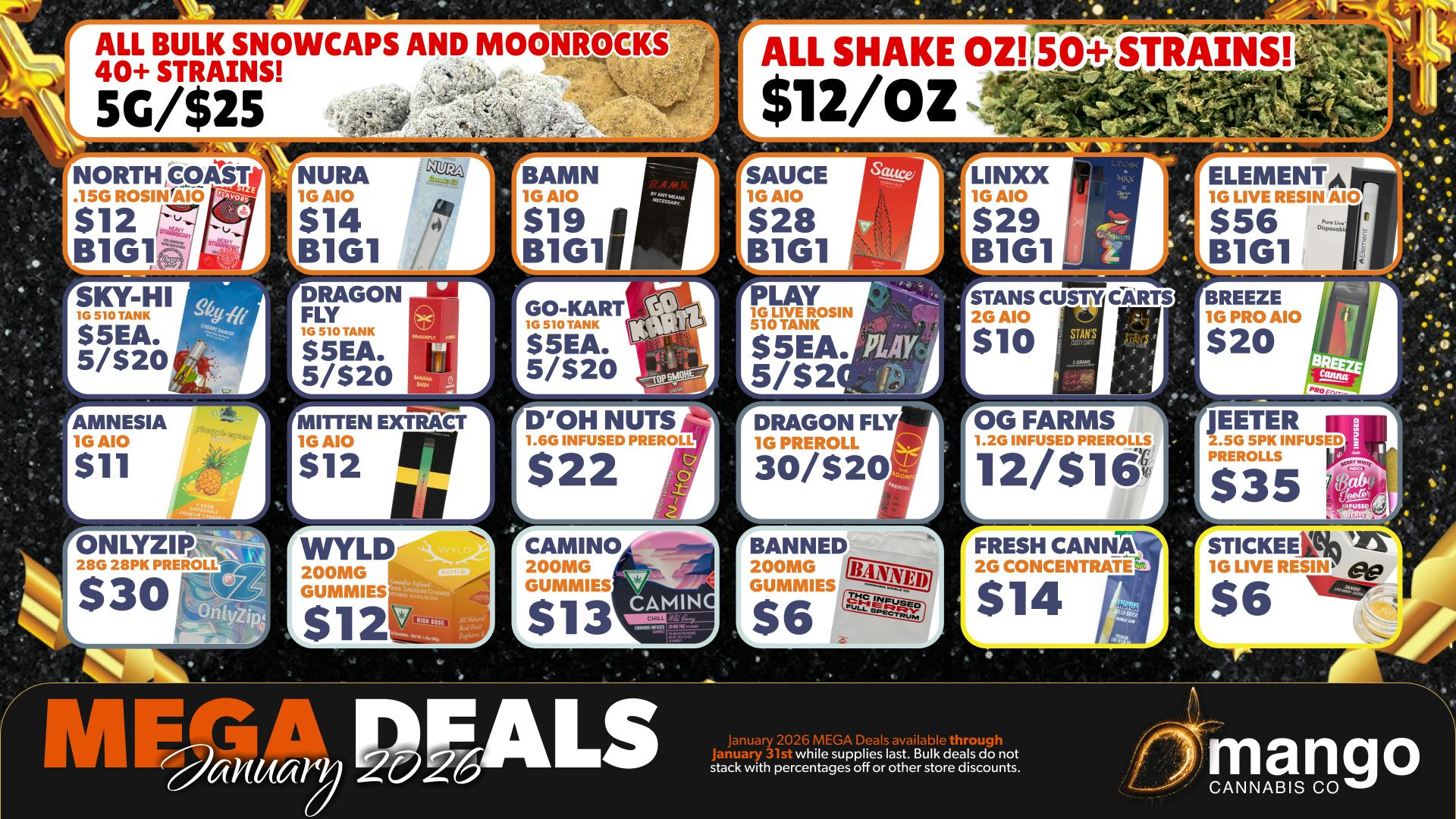 Mango Cannabis - Lansing Mango's Best January Deals!