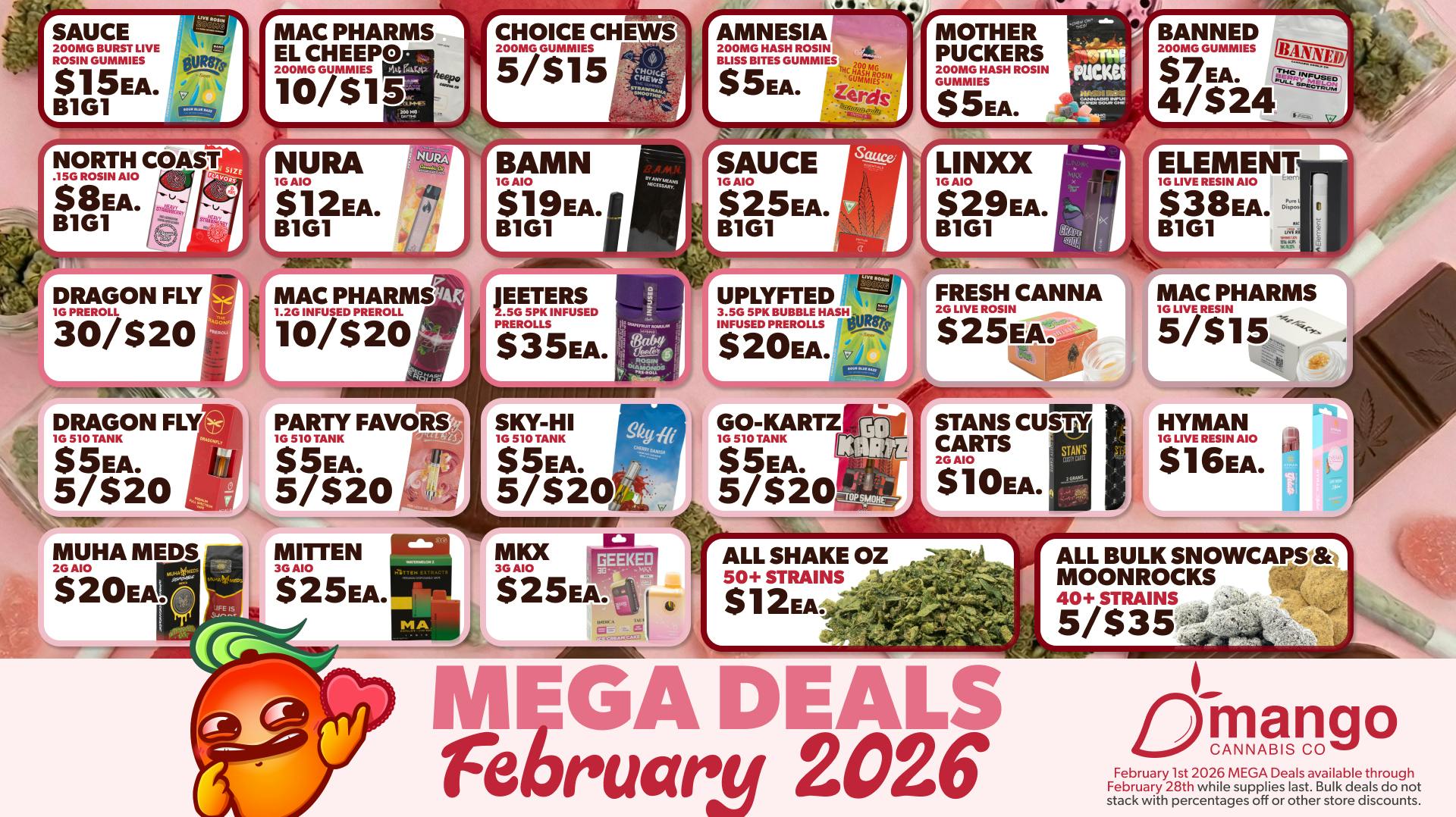 Mango Cannabis - Lansing Mango's Best February Deals