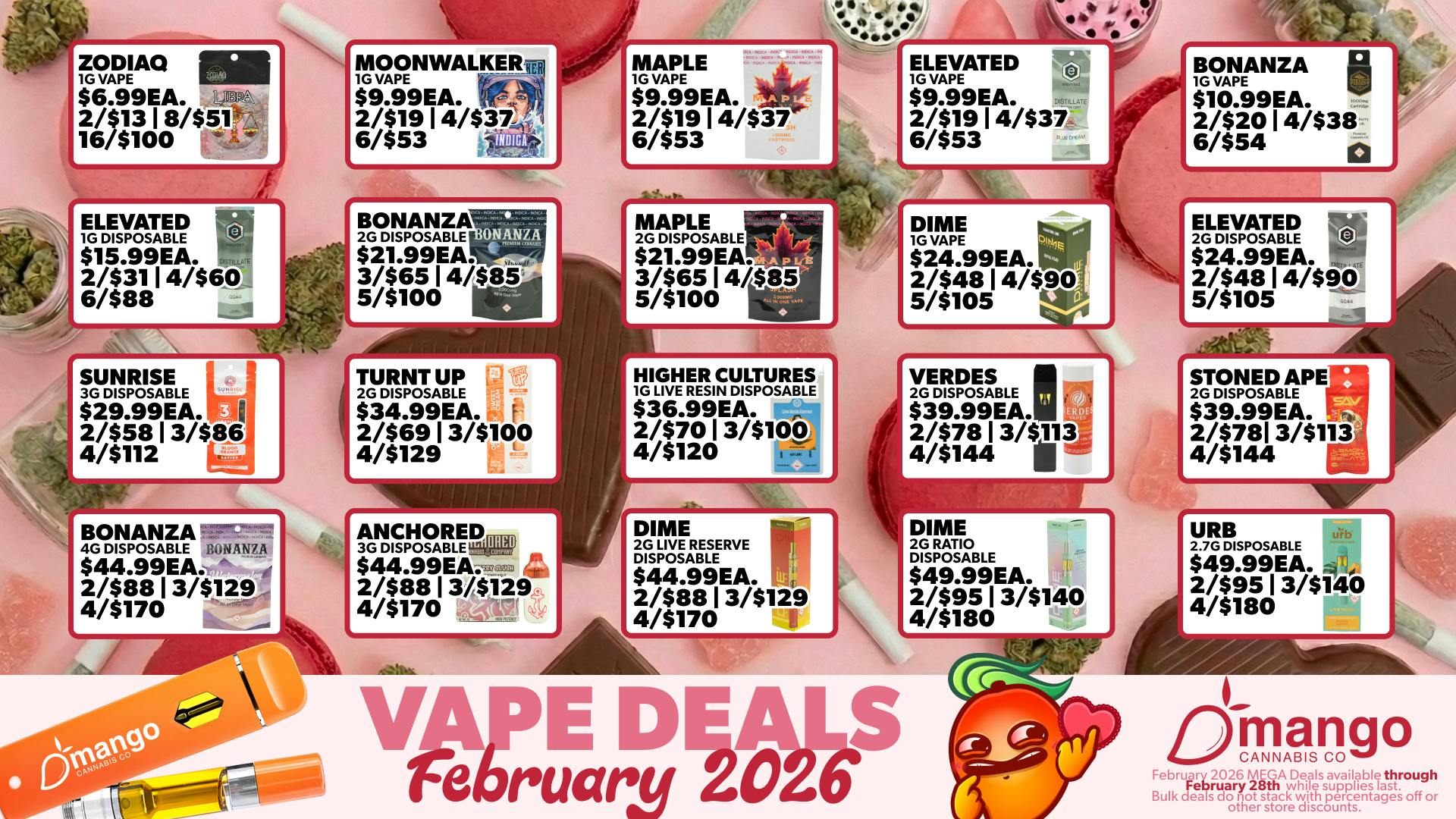 Mango Cannabis - Sunland Park 6 Tanks for $53!