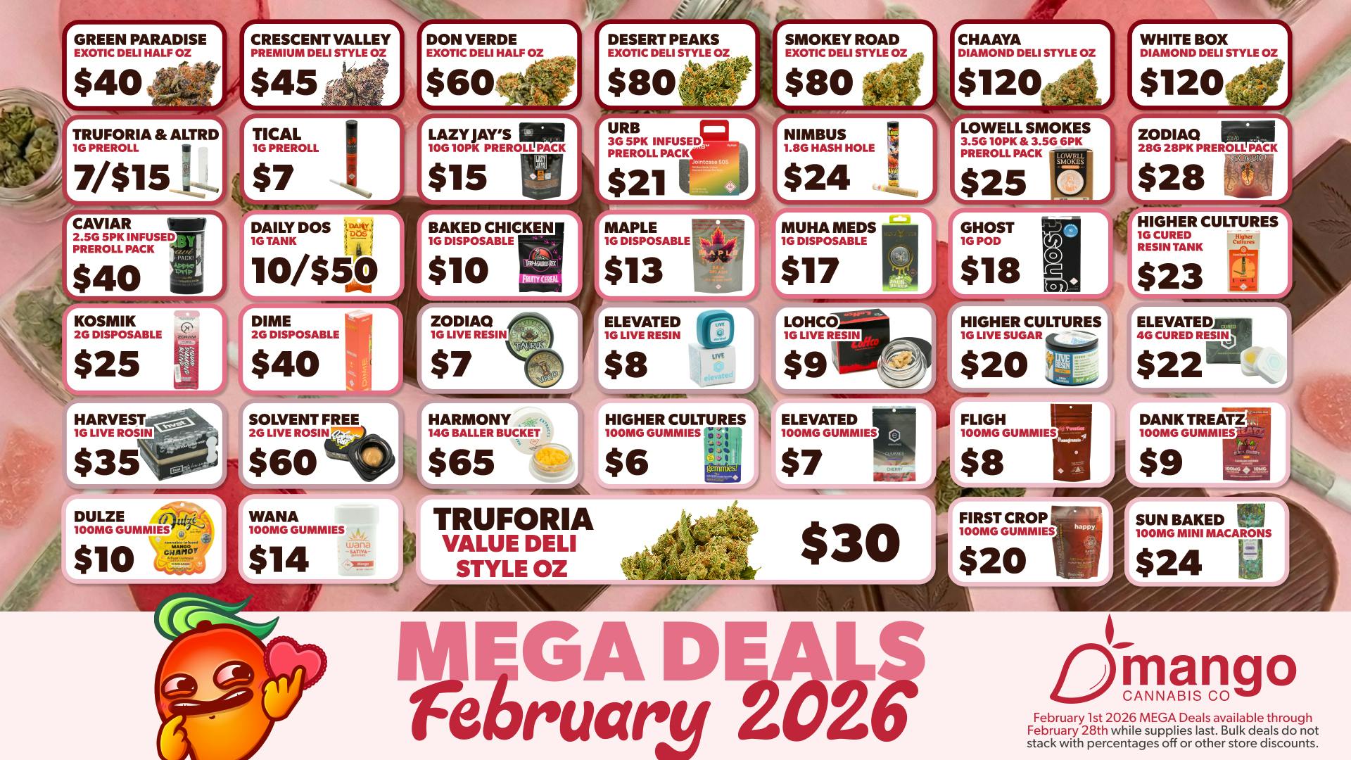 Mango Cannabis - Sunland Park COMING SOON! Mango's Best Prices February MEGA Deals