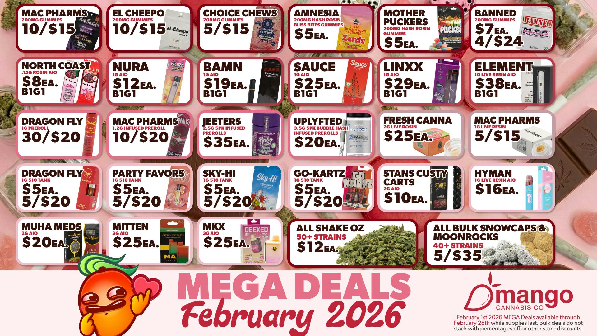 Mango Cannabis - Lansing Mango's Best February Deals