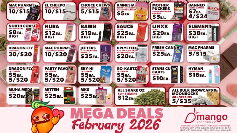 Mango Cannabis - Lansing Mango's Best February Deals