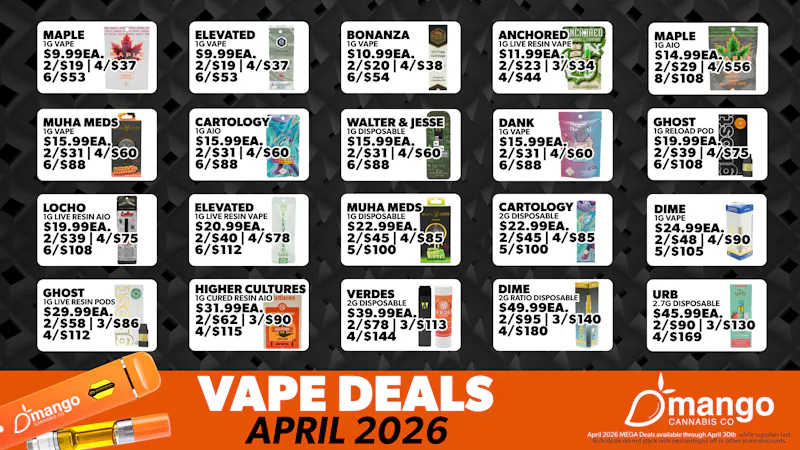 Mango Cannabis - Sunland Park 6 Tanks for $53!