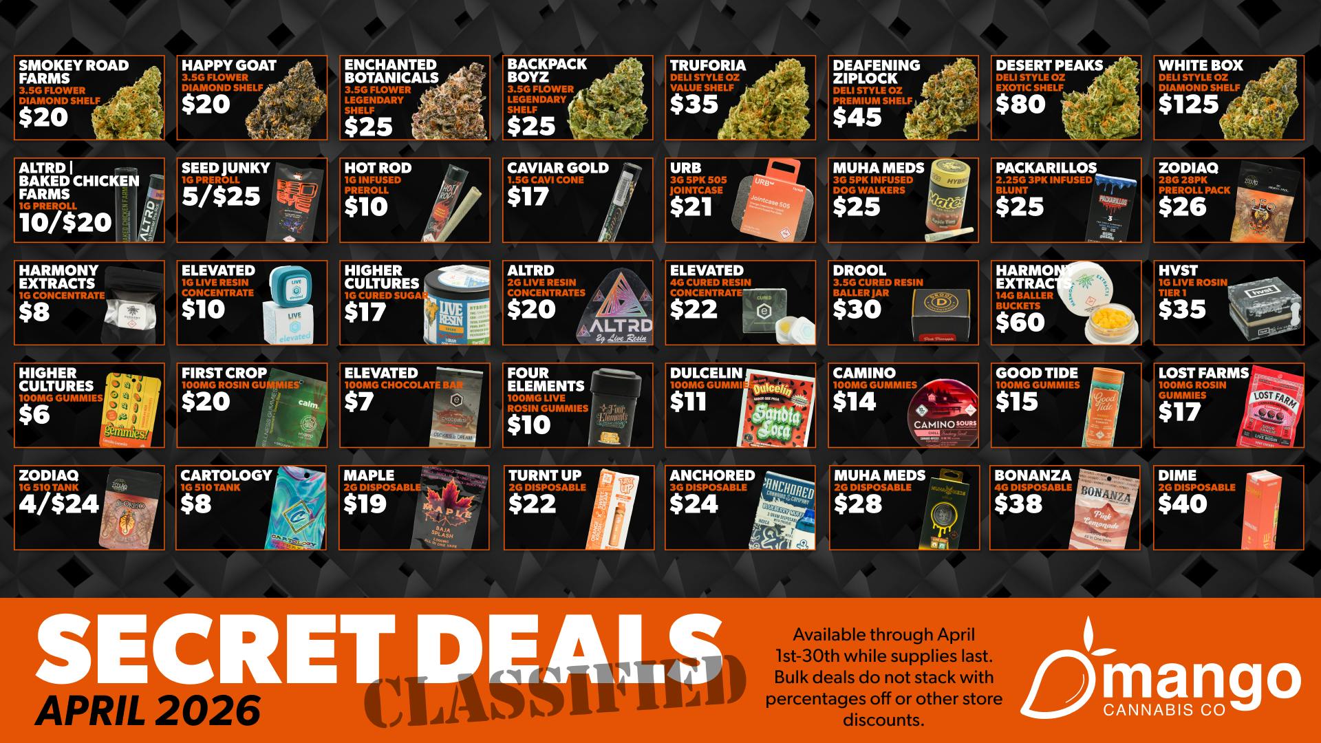 Mango Cannabis - Sunland Park COMING SOON! Mango's Best Prices April MEGA Deals