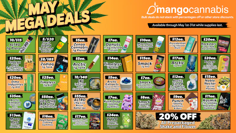 Mango Cannabis - OKC NW Expy LOWEST PRICES. BIGGEST MAY SAVINGS.