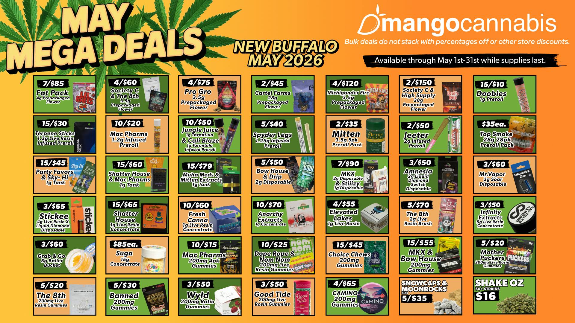 Mango Cannabis - New Buffalo - Now Open! You Weren't Supposed to See These Deals!