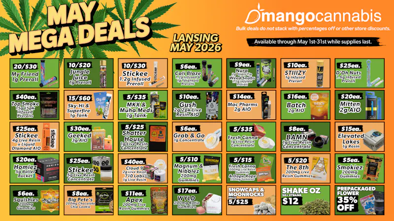 Mango Cannabis - Lansing LOWEST PRICES. BIGGEST MAY SAVINGS.