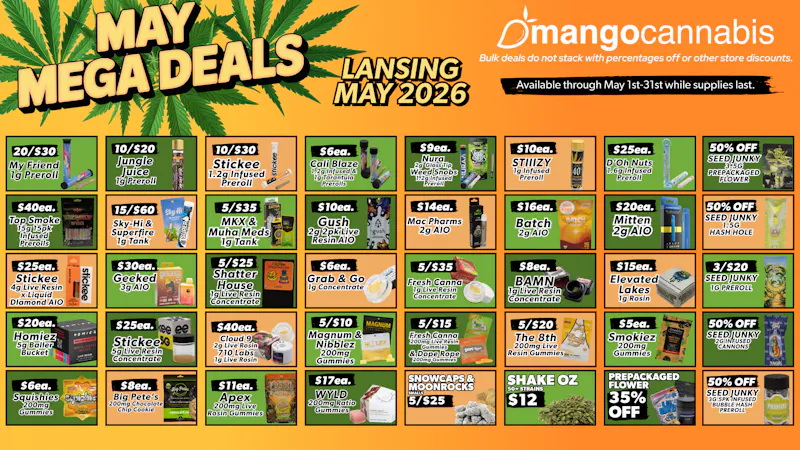 Mango Cannabis - Lansing LOWEST PRICES. BIGGEST MAY SAVINGS.
