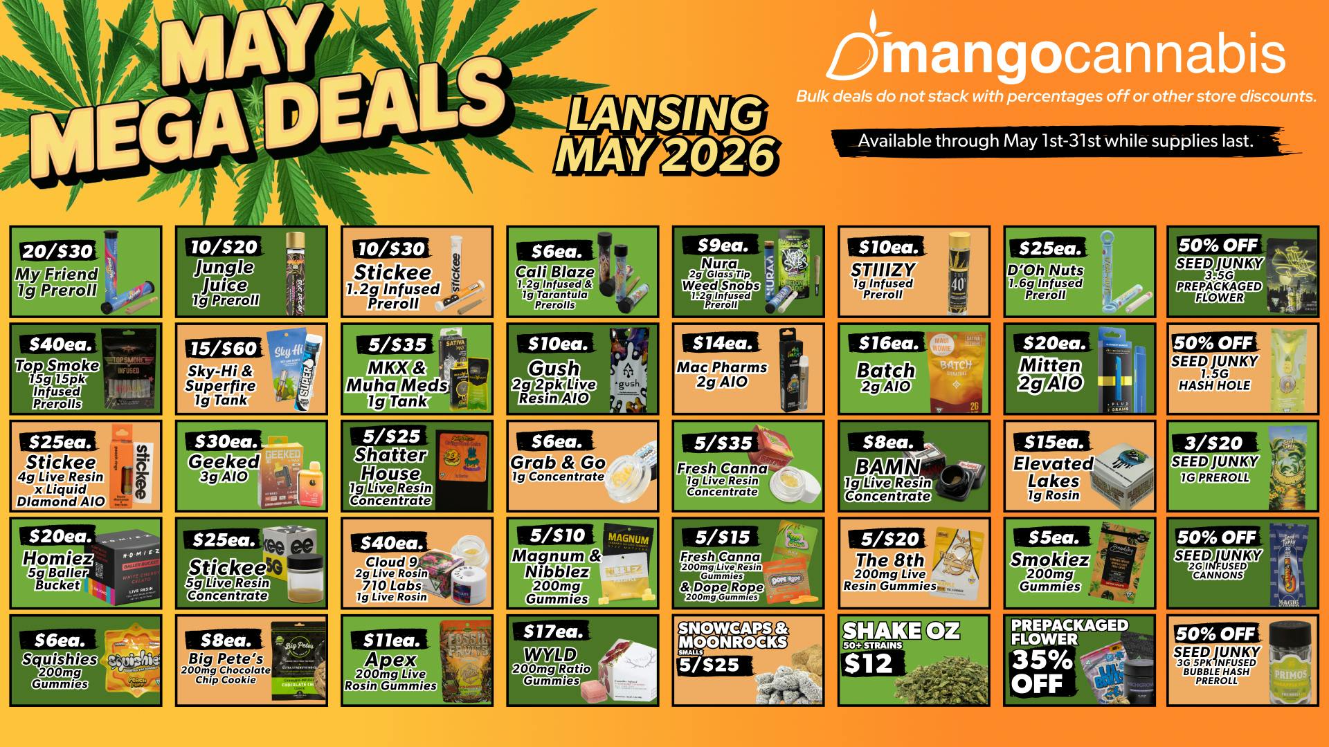 Mango Cannabis - Lansing LOWEST PRICES. BIGGEST MAY SAVINGS.