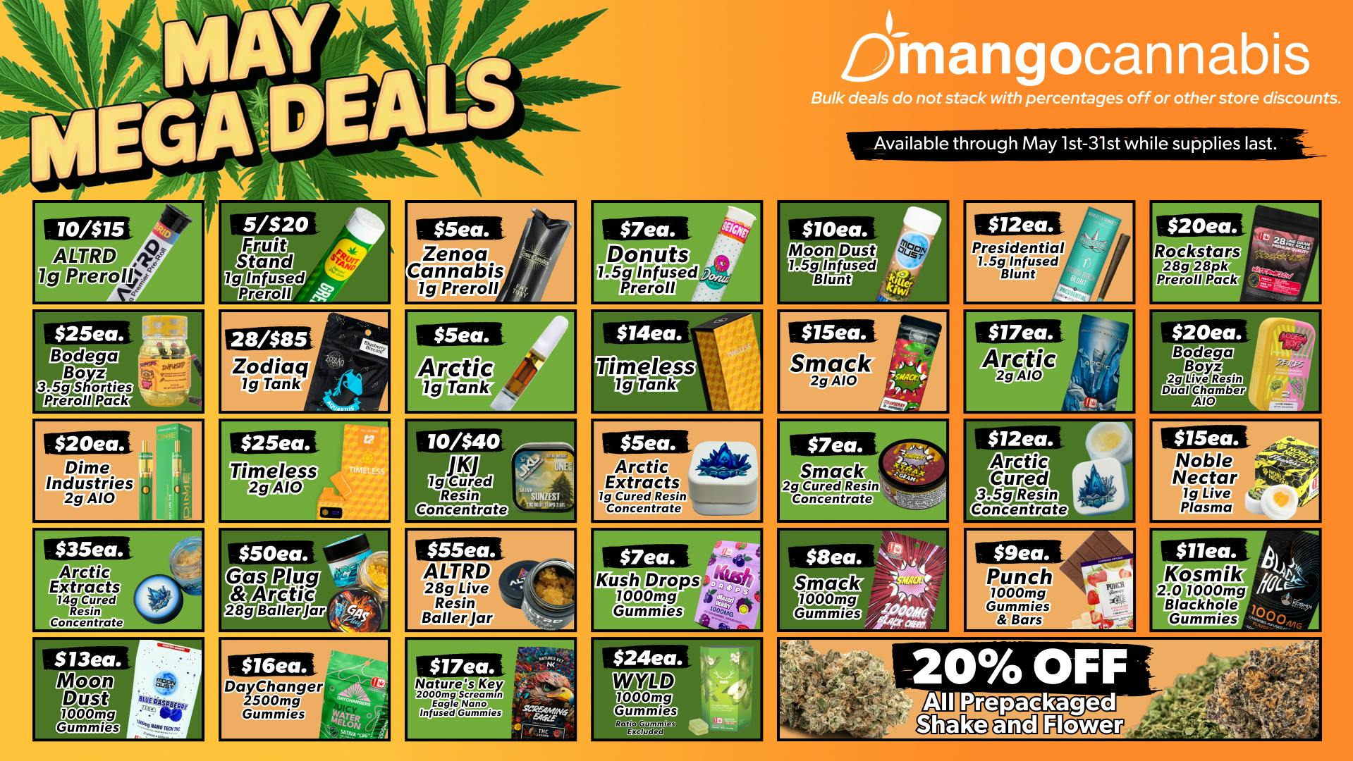 Mango Cannabis - OKC May Ave. Unbeatable Deals for the Rest of May!