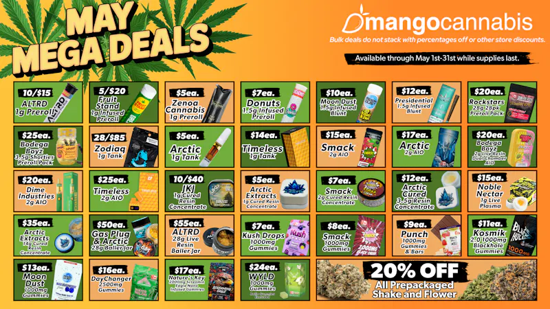 Mango Cannabis - Catoosa Unbeatable Deals for the Rest of May!