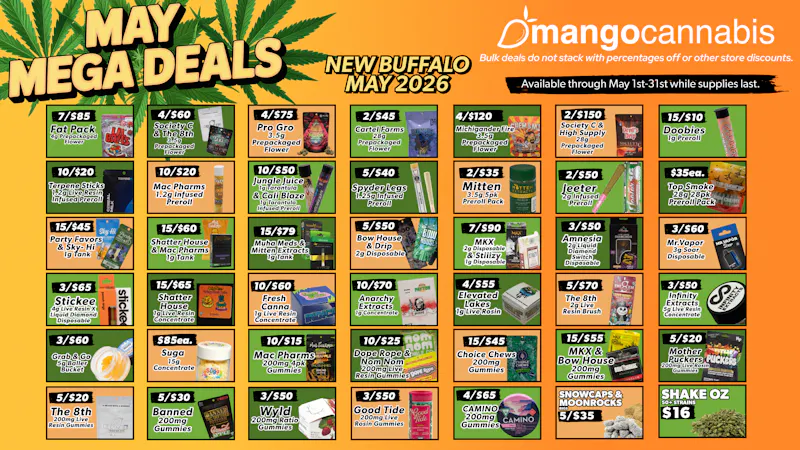 Mango Cannabis - New Buffalo - Now Open! Unbeatable Deals for the Rest of May!