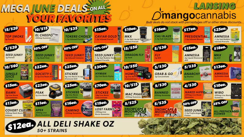 Mango Cannabis - Lansing LOWEST PRICES. BIGGEST JUNE SAVINGS!