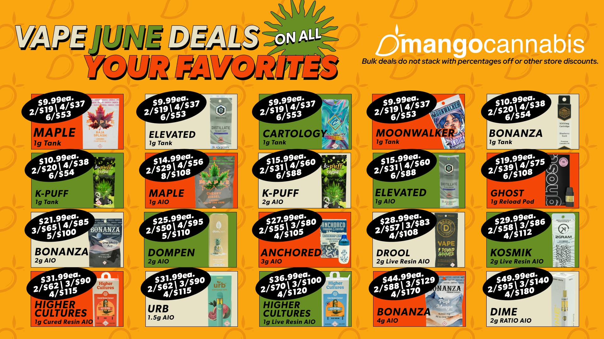 Mango Cannabis - Sunland Park 6 Tanks for $53!
