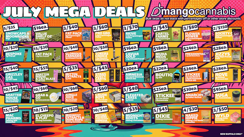 Mango Cannabis - New Buffalo - Now Open! Unbeatable Deals for JULY!