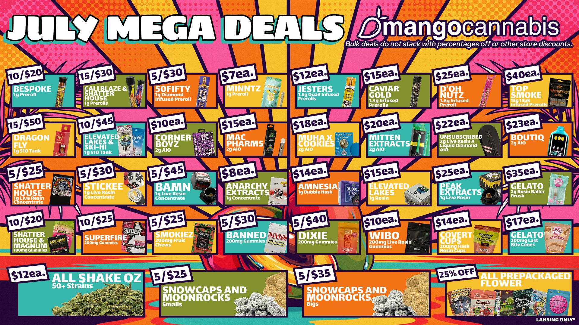 Mango Cannabis - Lansing LOWEST PRICES. BIGGEST JULY SAVINGS!