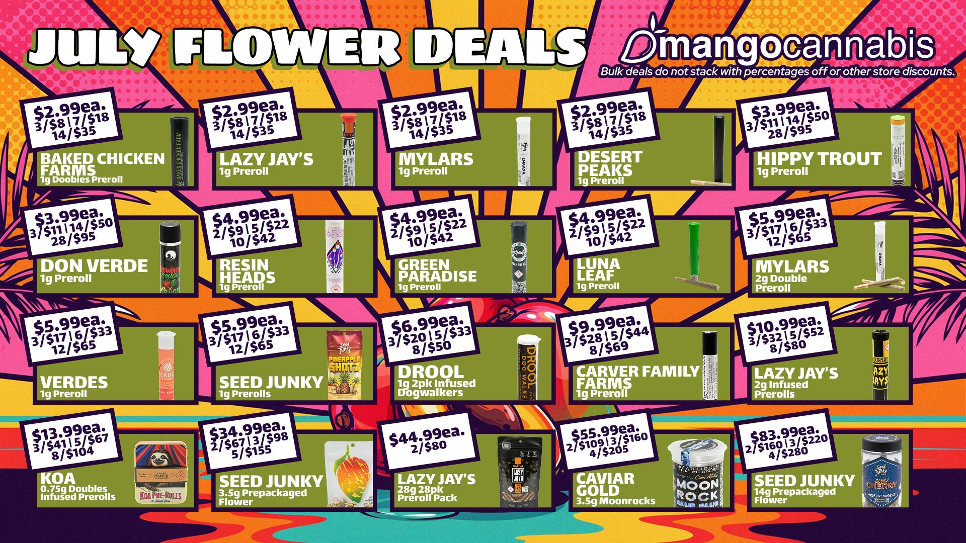 Mango Cannabis - Sunland Park 14 Prerolls for $35!