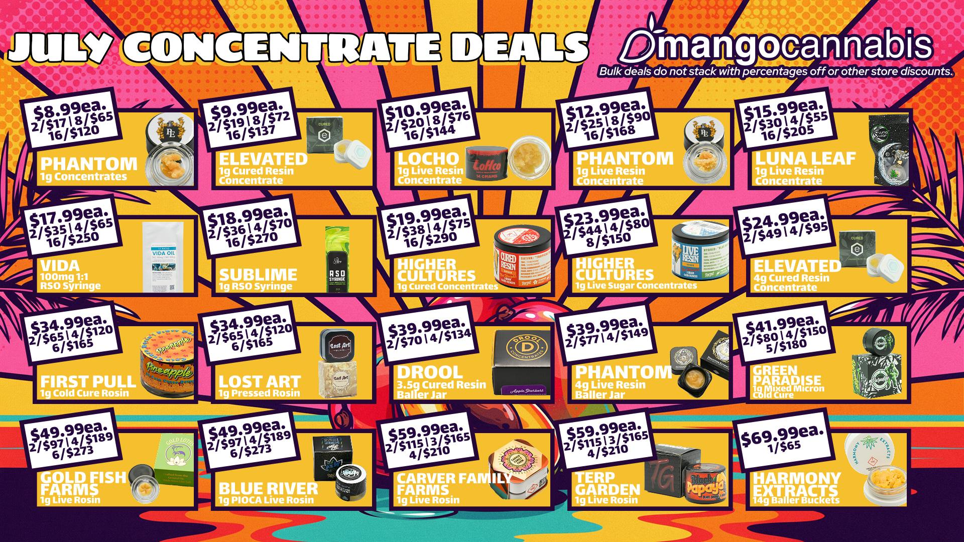 Mango Cannabis - Sunland Park 16 for $120 Concentrates!