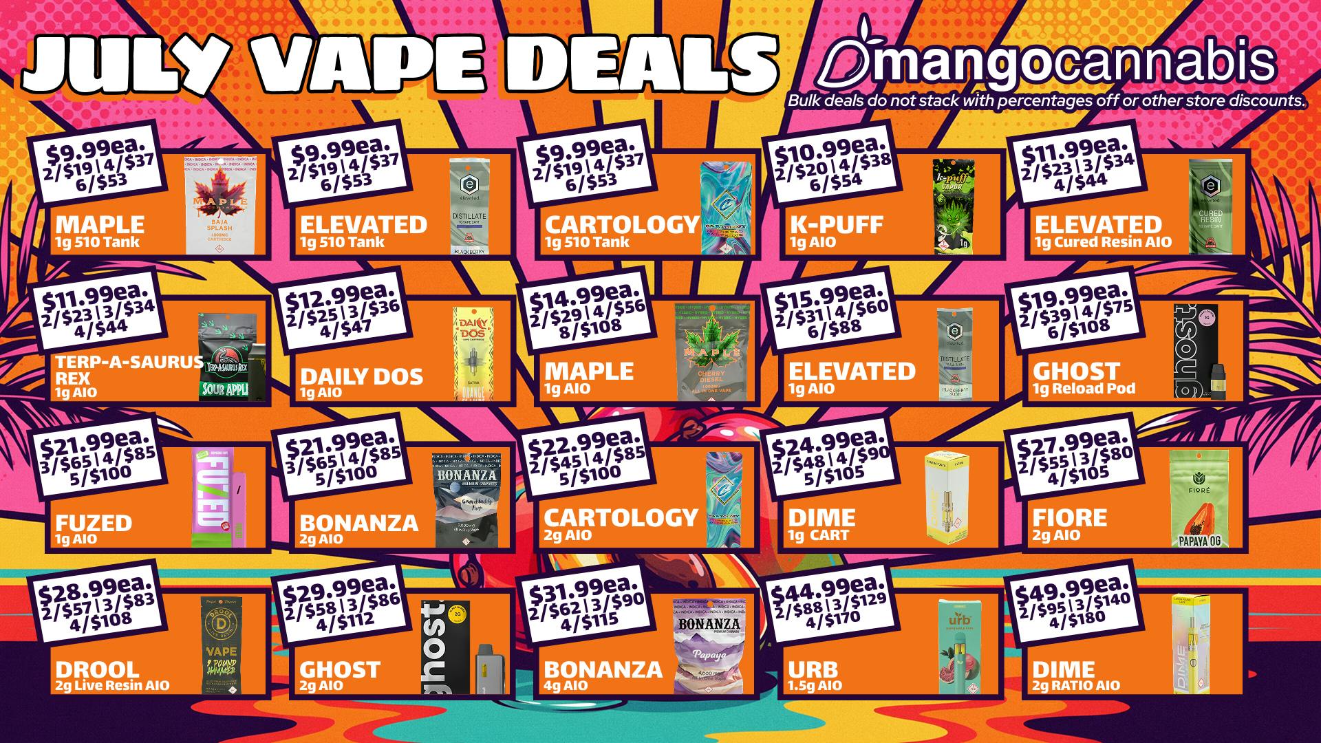 Mango Cannabis - Sunland Park 6 Tanks for $53!