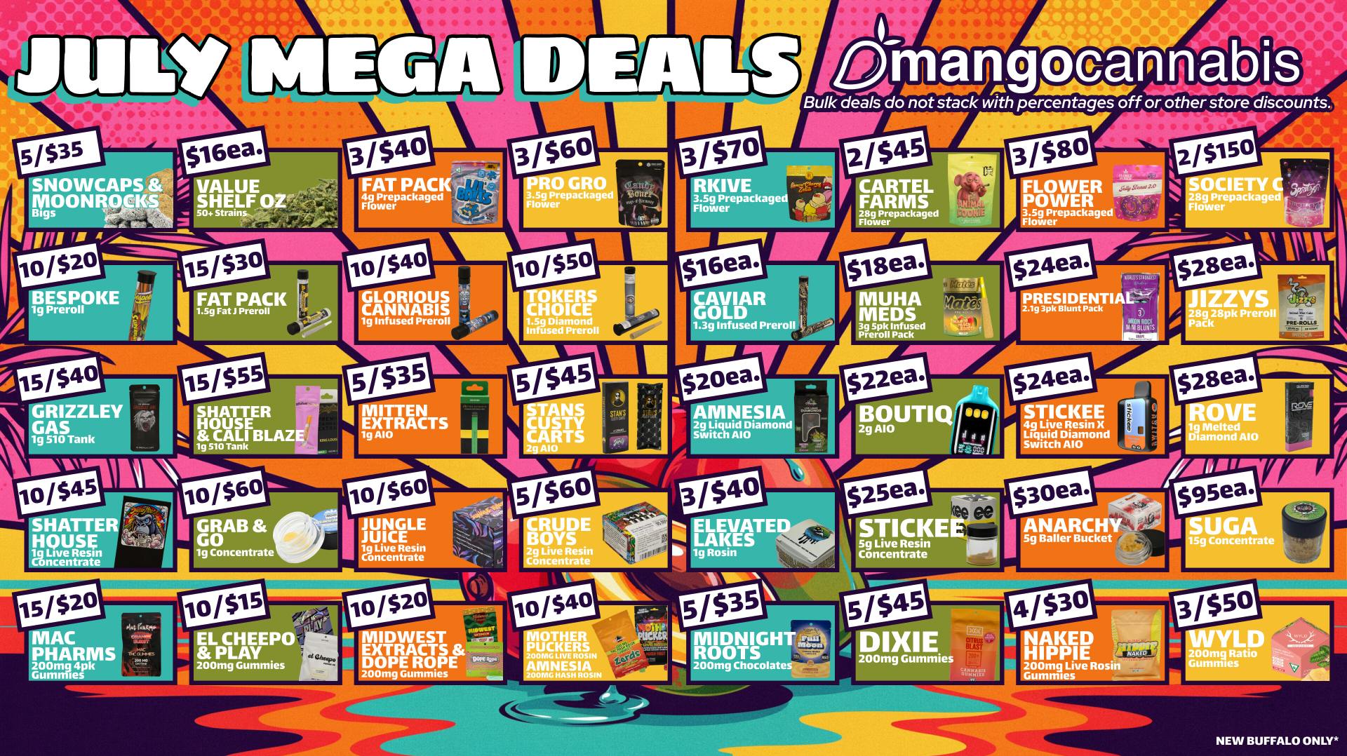 Mango Cannabis - New Buffalo - Now Open! Unbeatable July MEGA Deals!