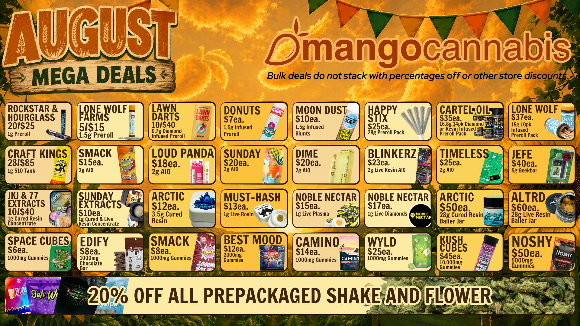 Mango Cannabis - OKC May Ave. Unbeatable AugustMega Deals!