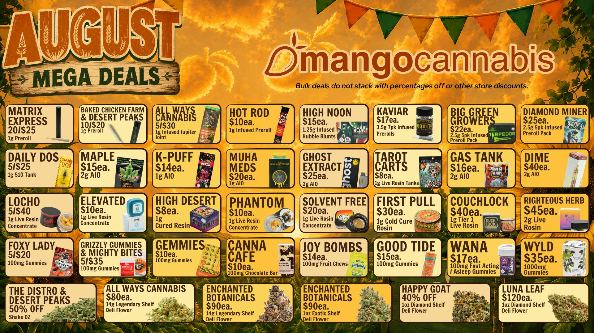 Mango Cannabis - Sunland Park Unbeatable Deals for August!