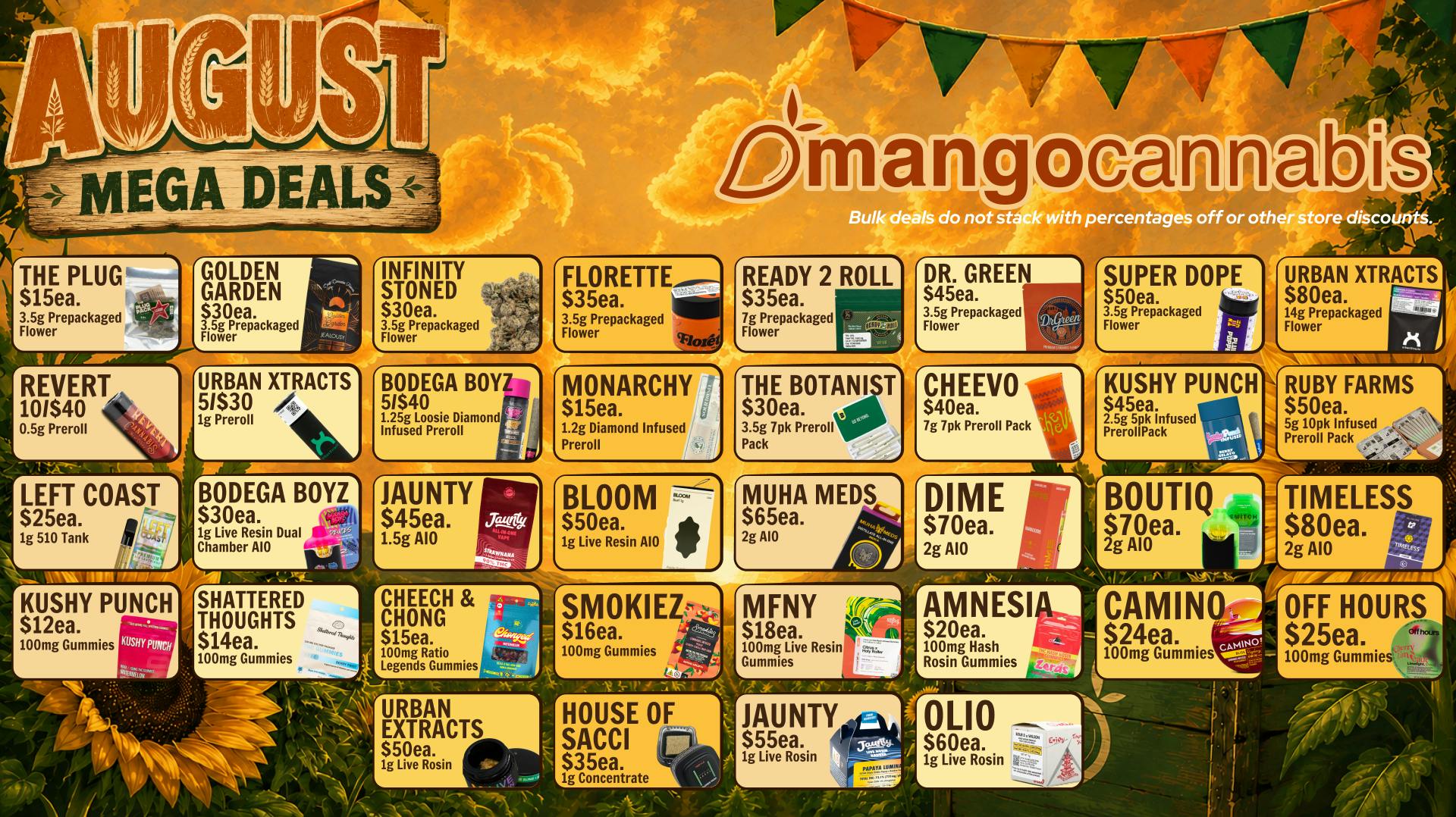 Mango Cannabis - Rochester Delivery Unbeatable August MEGA Deals!
